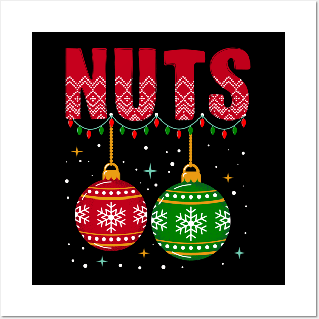 Chestnuts Matching Family Funny Chest Nuts Christmas Couple Wall Art by DenverSlade